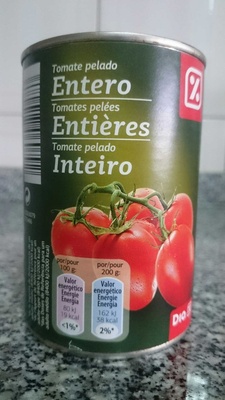 Tomate pelado inteiro front packaging