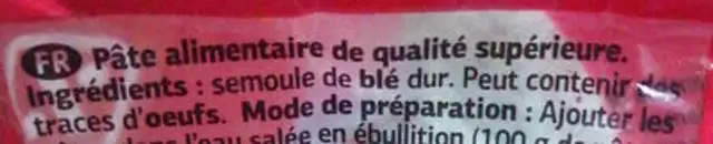 Fideuà ingredients label
