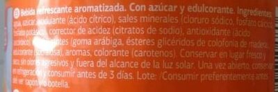 Get Move Naranja ingredients label