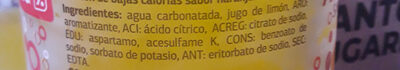 Agua ingredients label