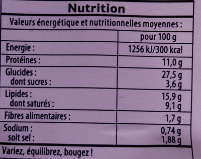 Polaire jambon cheddar Sandwich au pain spécial nutrition facts table