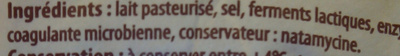 Petit Saint Paulin (30 % MG)  ingredients label