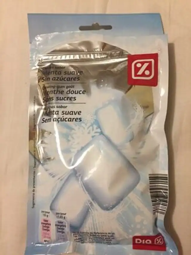 Chicles sabor menta suave front packaging