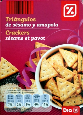 Crackers sésame et pavot front packaging