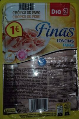 Choped de pavo lonchas finas front packaging