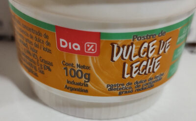 Postre sabor dulce de leche