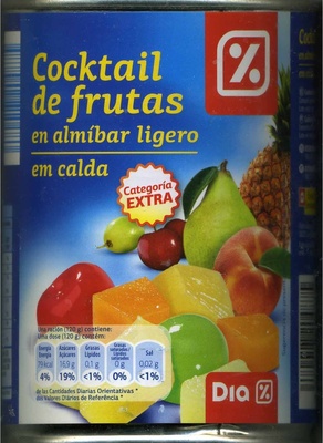 Mezcla de frutas en almíbar