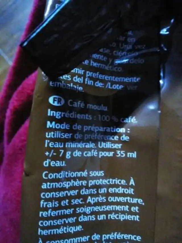 Unknown ingredients label
