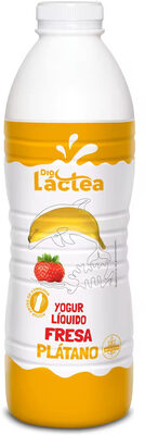 Yogur líquido fresa y plátano