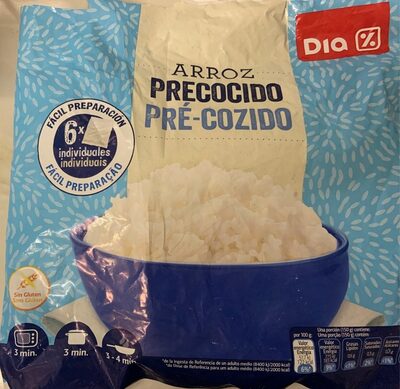 Arroz precocido front packaging