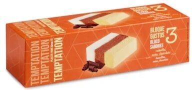 Bloque de helado 3 sabores
