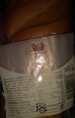 Barra de pan front packaging