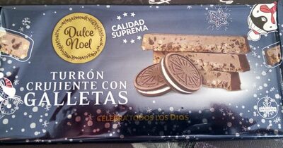 Turrón crujiente con galletas