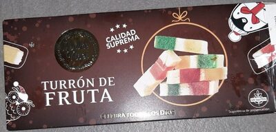 Turrón de fruta front packaging