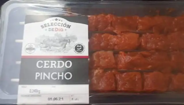 Cerdo Pincho dia front packaging