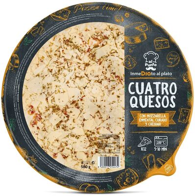 Cuatro quesos pizza