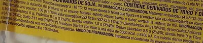 Rabioles 4 quesos nutrition facts table