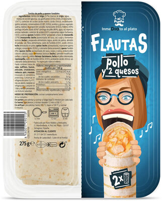 Flautas de pollo y 2 quesos Al Punto