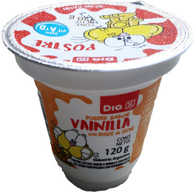 Postre sabor vainilla con dulce de leche