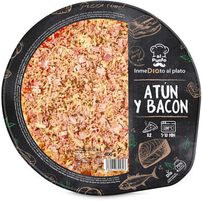 Pizza atún y bacon