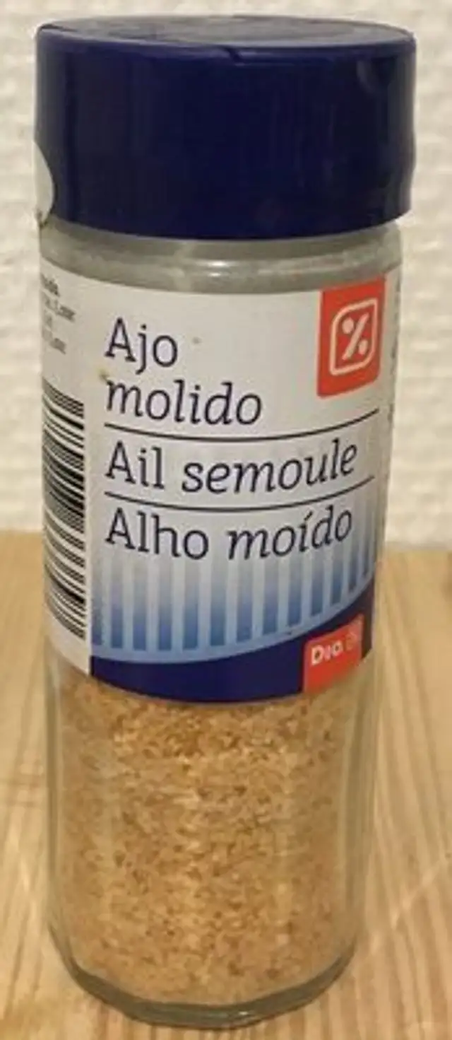 Ajo en polvo front packaging