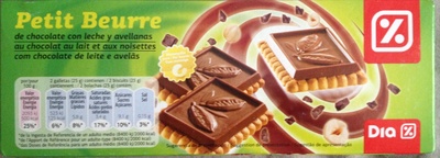 Petit beurre au chocolat au lait et aux noisettes