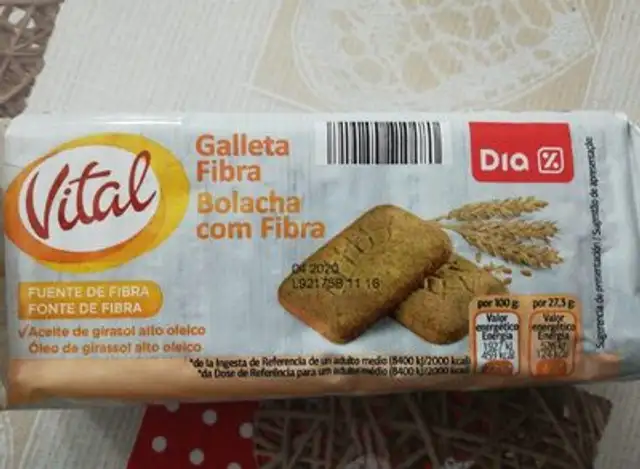 Galleta fibra front packaging