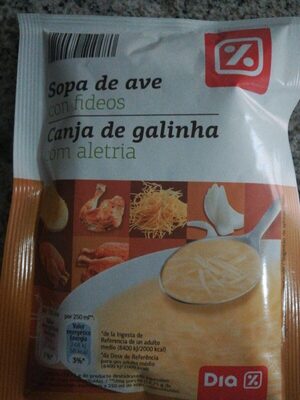 Sopa de ave con fideos