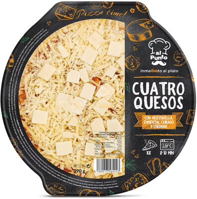 Pizza 4 quesos front packaging