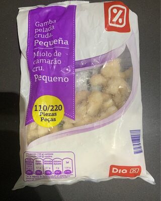 Gamba pelada cruda pequeña