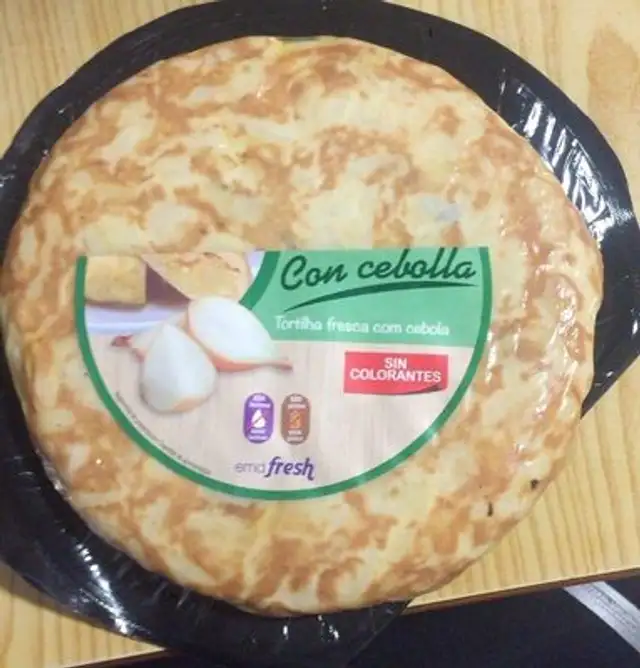 Tortilla fresca con cebolla