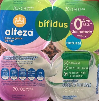 Yogur desnatado natural