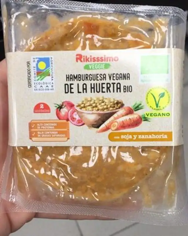 Hamburguesa vegana de la huerta bio
