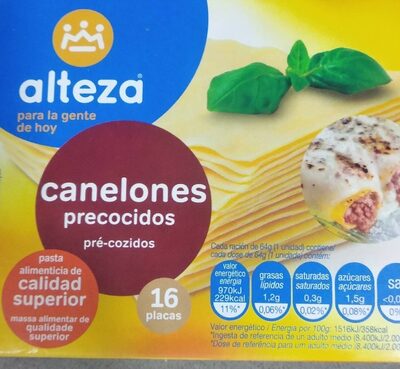 Canelones precocidos front packaging