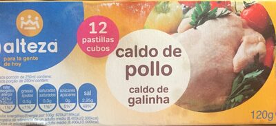 Caldo de pollo front packaging