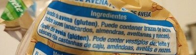 Salvado de avena ingredients label