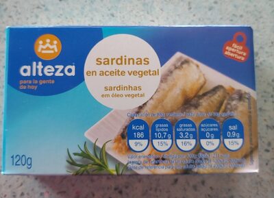 Sardinas en aceite vegetal
