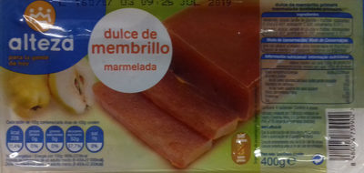 Dulce de membrillo front packaging