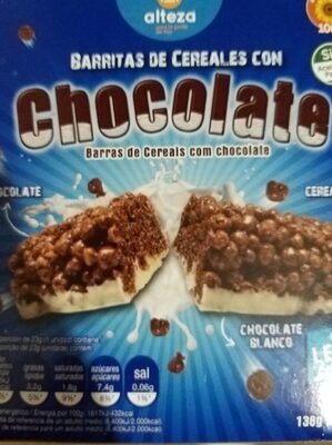 barritas de cereales con chocolate