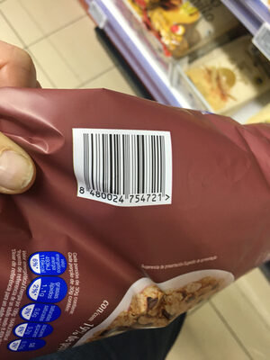 Copos de arroz y trigo integral y pepitas de chocolate