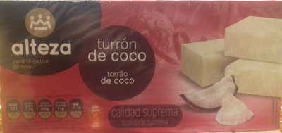 Turrón de coco front packaging