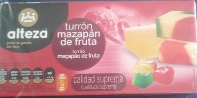 Turrón mazapán fruta