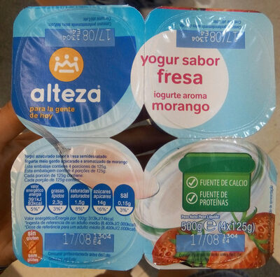 Yogur sabor fresa