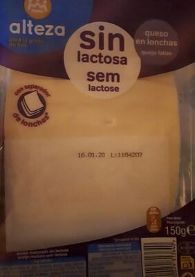 Queso en lonchas sin lactosa