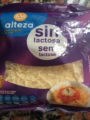 queso rallado sin lactosa