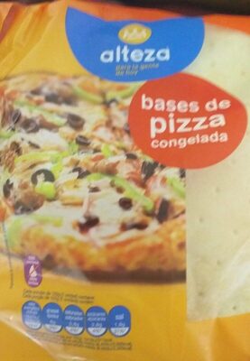 Bases de pizza congelada front packaging