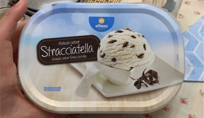 Helado sabor stracciatella front packaging