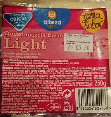Queso mezcla tierno light