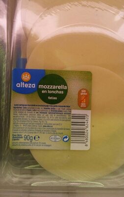Mozzarella en lonchas front packaging