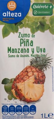 Zumo de piña manzana y uva